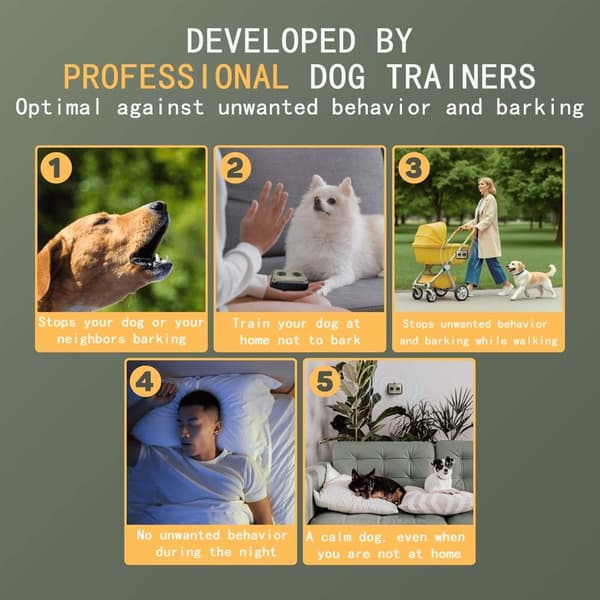 INF Ultralyd Hundetrener med 3 Moduser, 15m Rekkevidde - Effektiv og Trygg Opplæring for Hunden Din