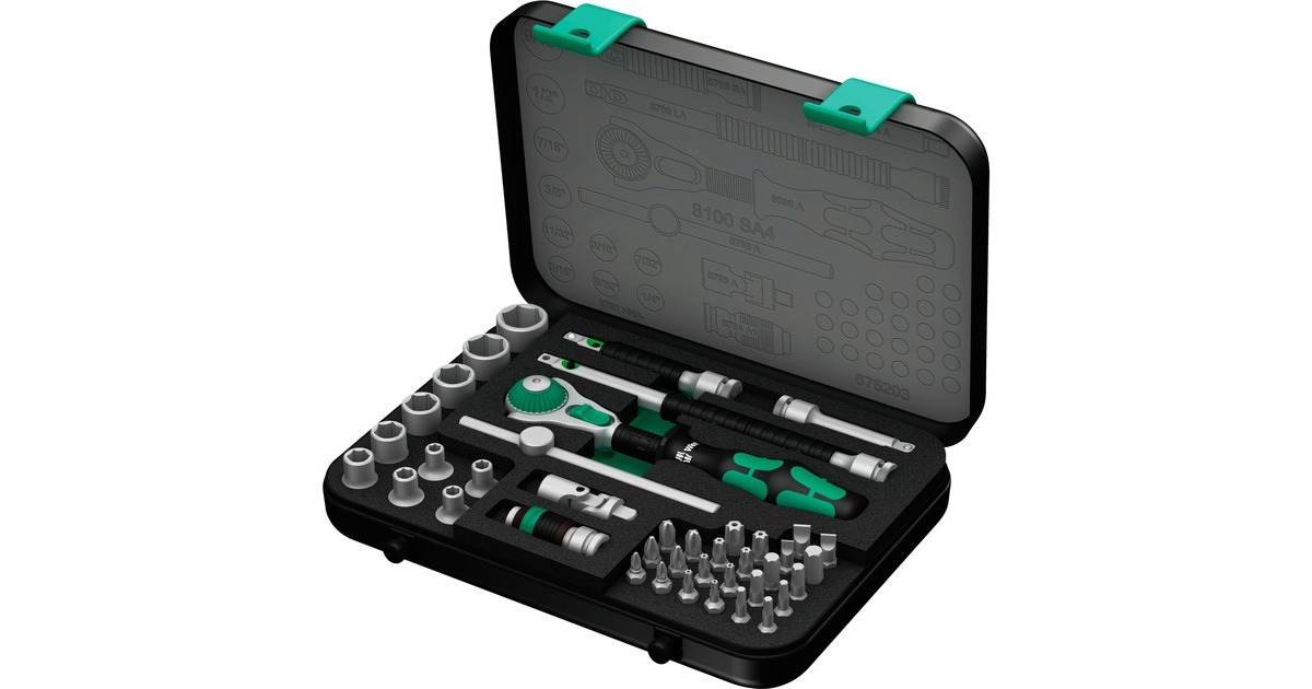 Wera8100 SA 4 Zyklop Speed ratelset, 1/4
