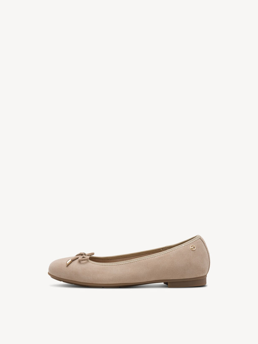 Leren Ballerina - beige