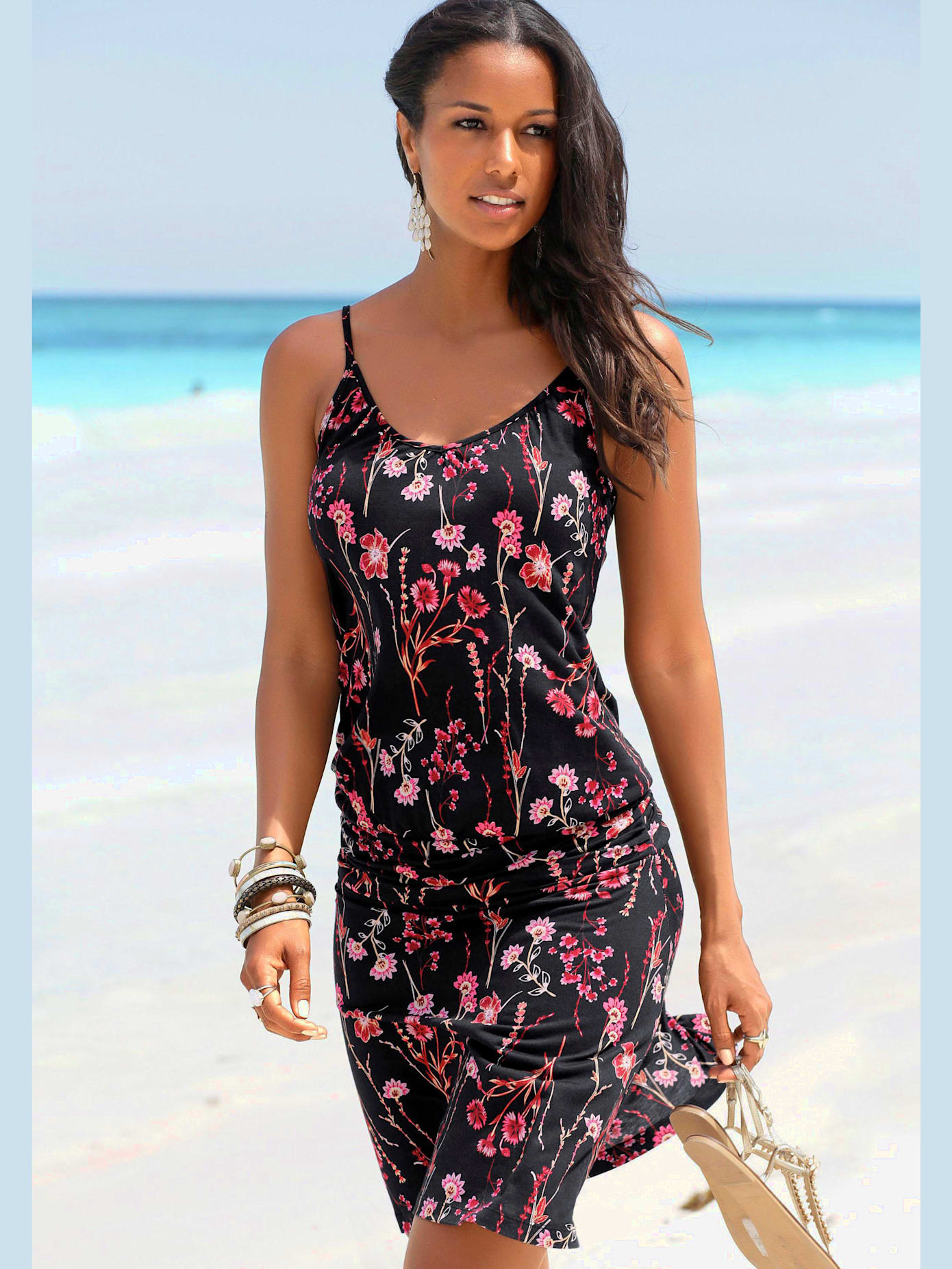 Robe de plage encolure légèrement en v