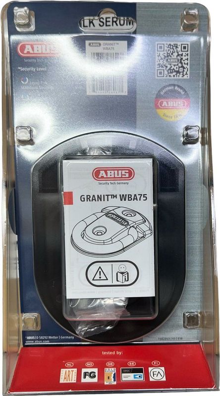 ABUS Granit WBA 75 Vloer/Muur Anker - ART4 - Geharde Staal - Robuuste Constructie