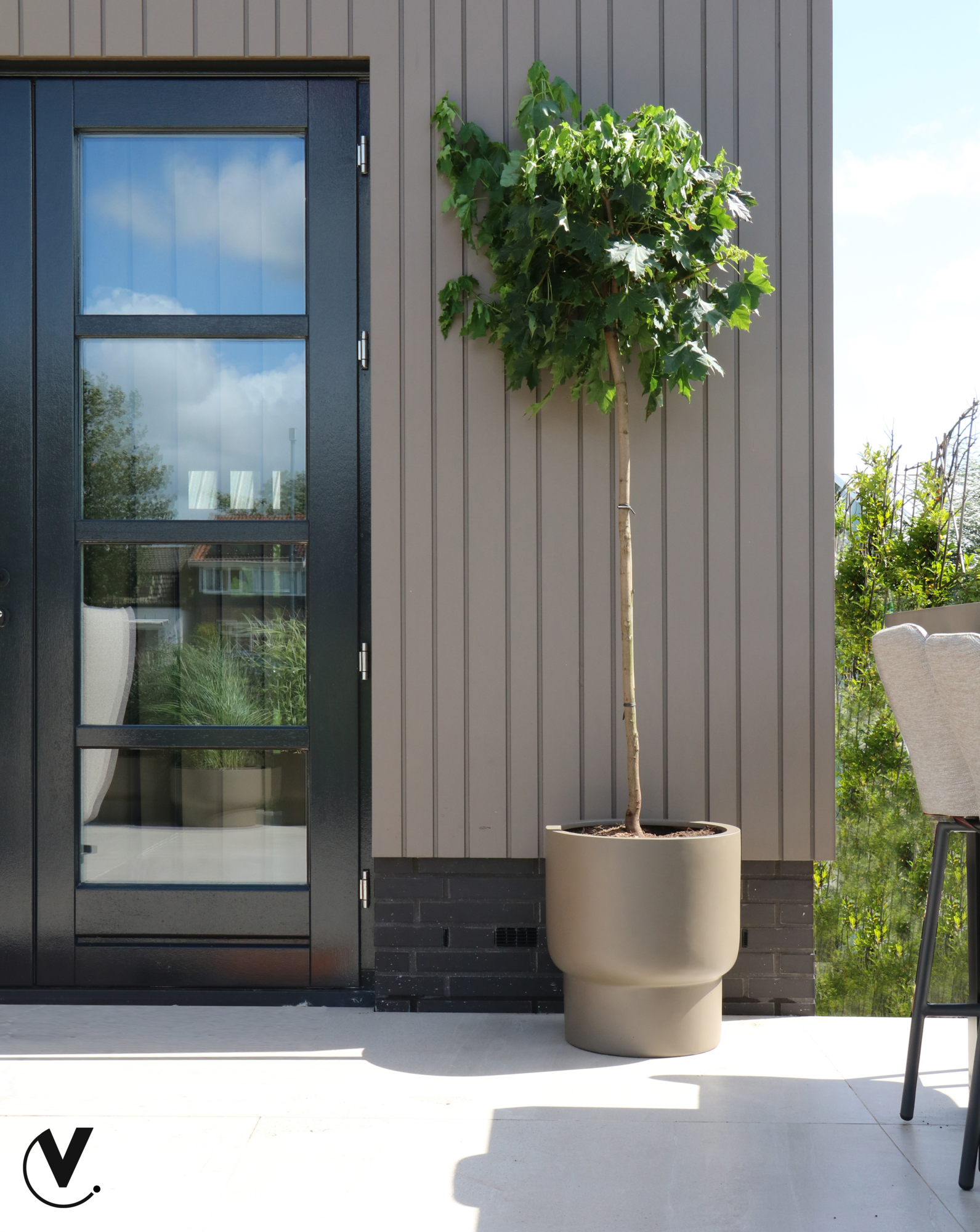 Plantenpot Roskilde M taupe Ø45 x H50cm