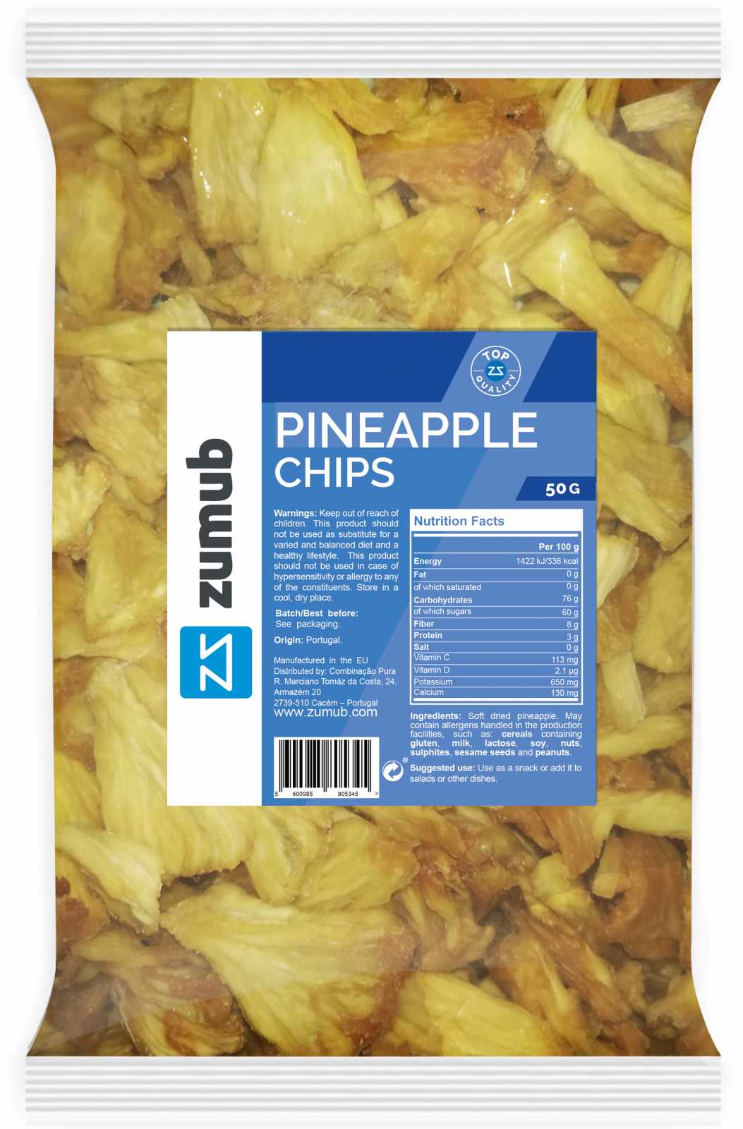 Chips de Abacaxi Zumub 250g