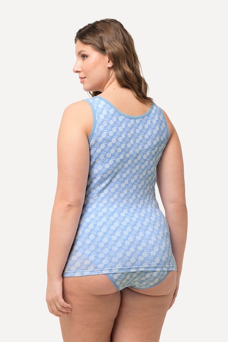 Tanktops, 2er-Pack, Ringel/ Kreise, Rundhals, ärmellos