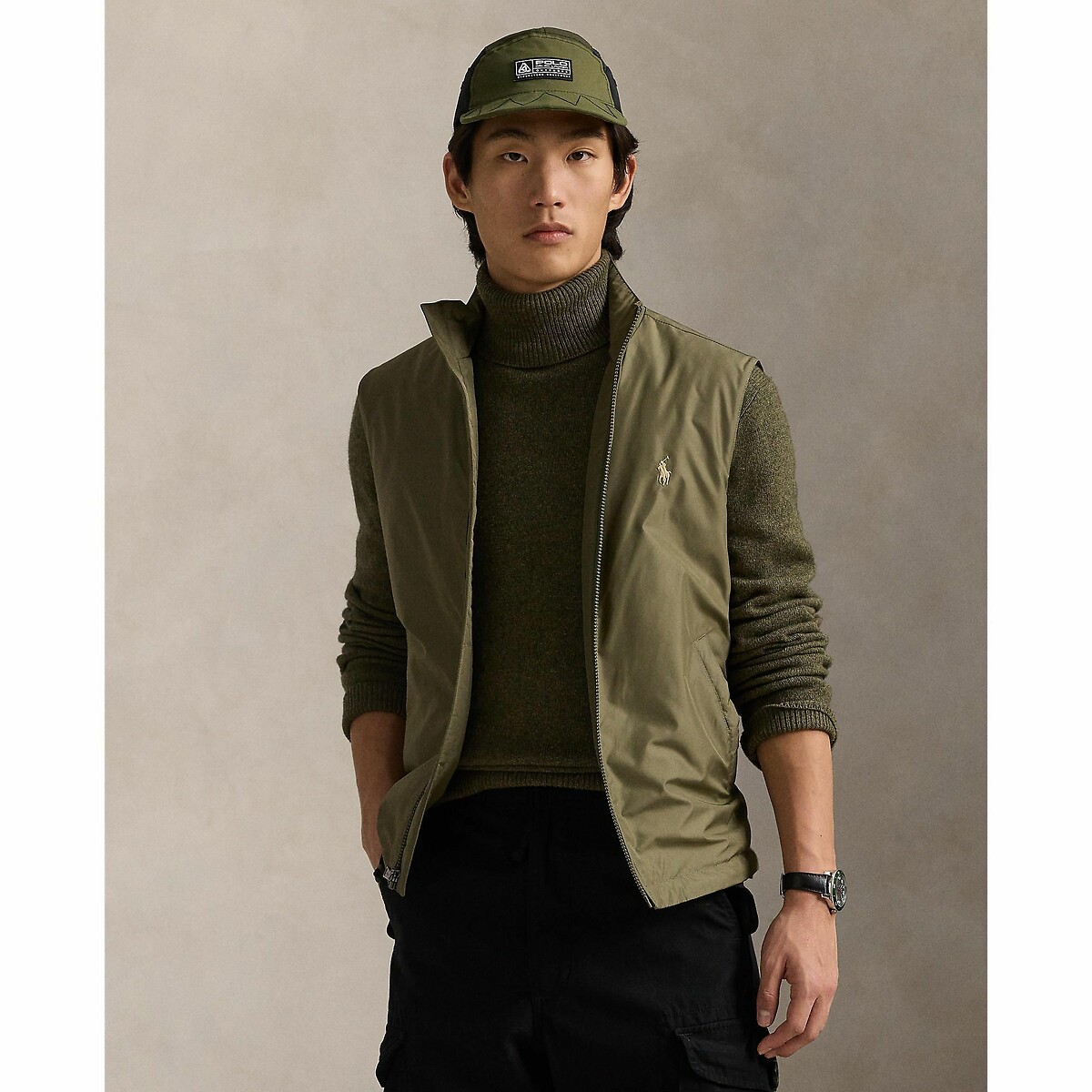 POLO RALPH LAUREN<br>Cardigã leve e sem mangas