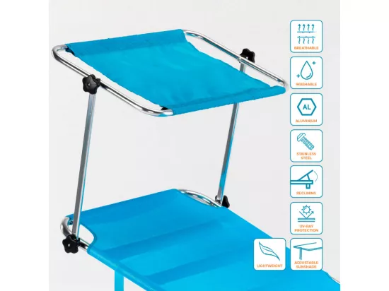 Transat de plage pliable en aluminium Sardegna