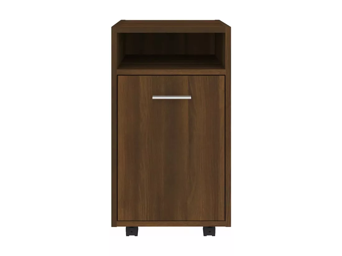 Armoire appoint à roues Chêne marron 33x38x60 cm