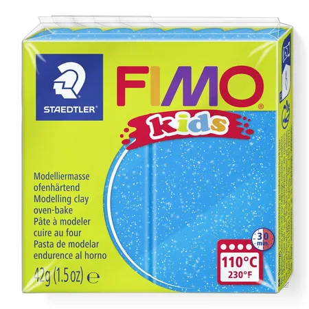 STAEDTLER® FIMO® kids Normalblock, 42 g, blau glitter
