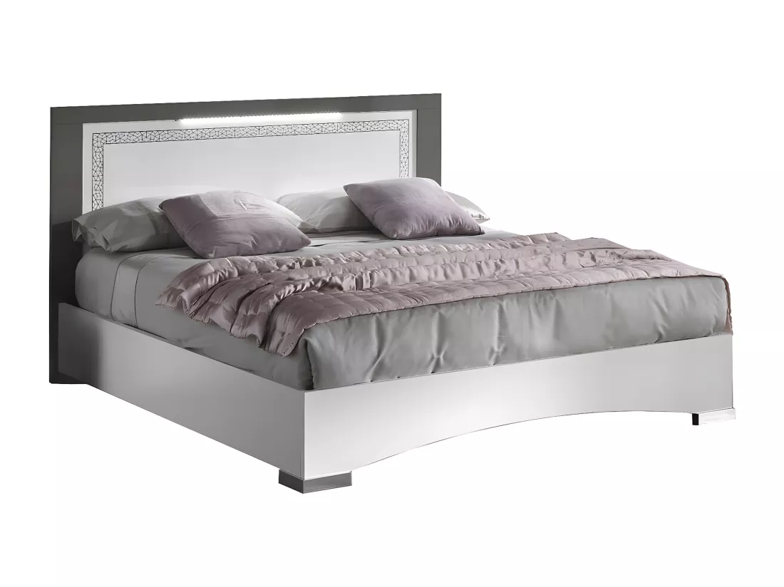 FADILY - Chambre Complète 140x190 avec Armoire 4 Portes