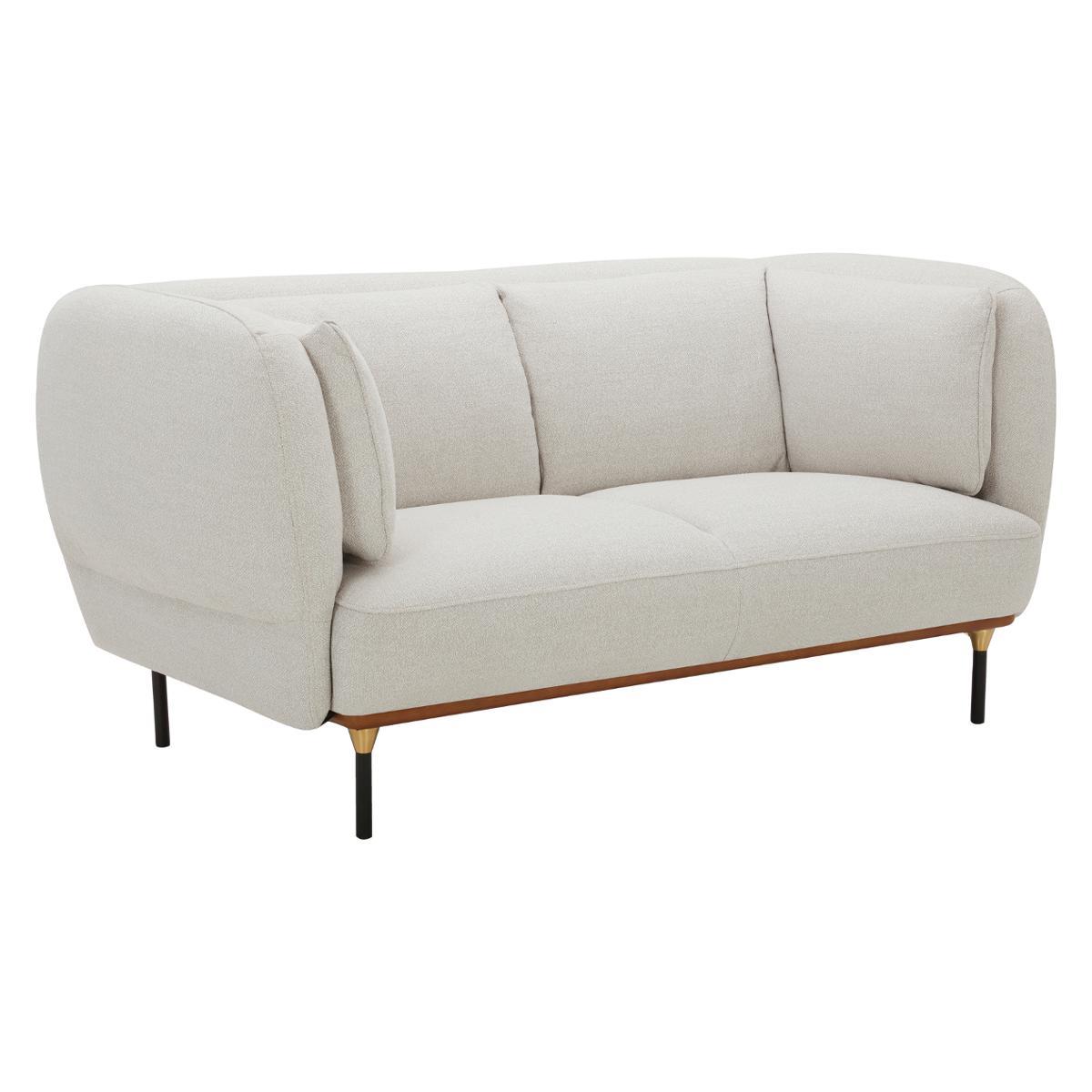 CANAPE 2 PLACES ISEE GRIS CLAIR