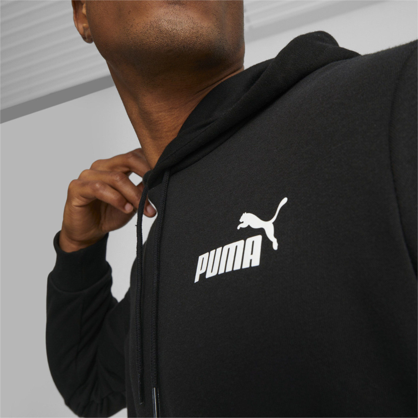 PUMA Essentials+ Tape Hoodie Zwart Wit