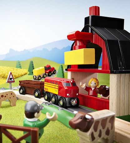 BRIO WoRød Bondeg?rd P? Landet S?t - 20 dele - Tr? 33719