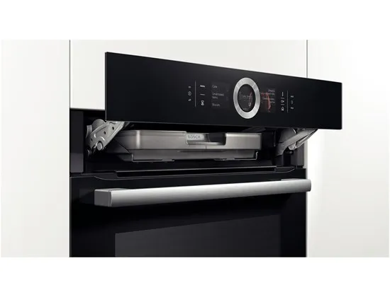 Bosch Serie | 8 HSG636BB1 - Ovn - med dampfunktion - til indbygning - niche - bredde: 56 cm - dybde: 55 cm - højde: 58.5 cm - med selv-rengøring - Klasse A  - sort