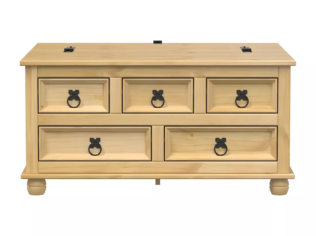 Boîte de rangement Corona 90x78x45 bois de pin massif