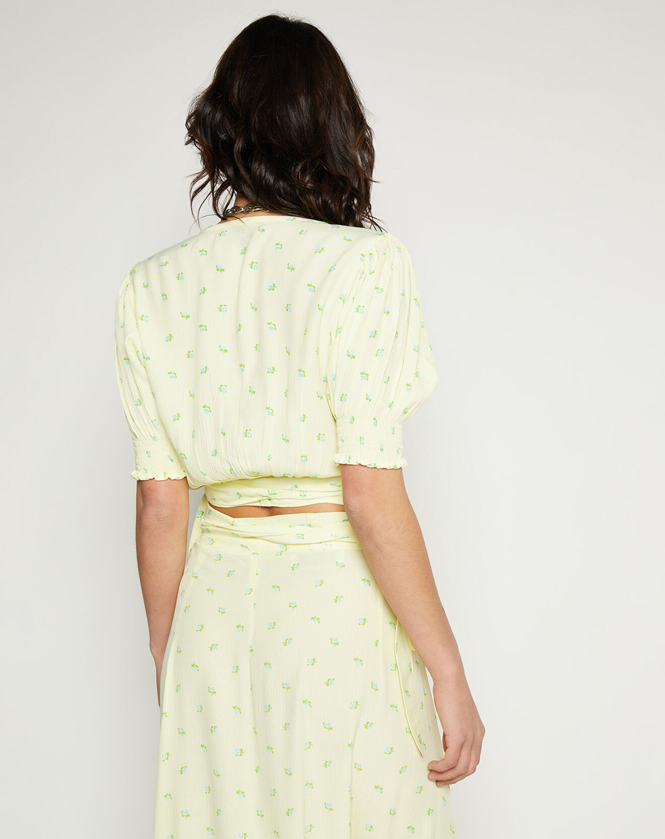 Faithfull the Brand Top La Colle imprimé fleurs jaune