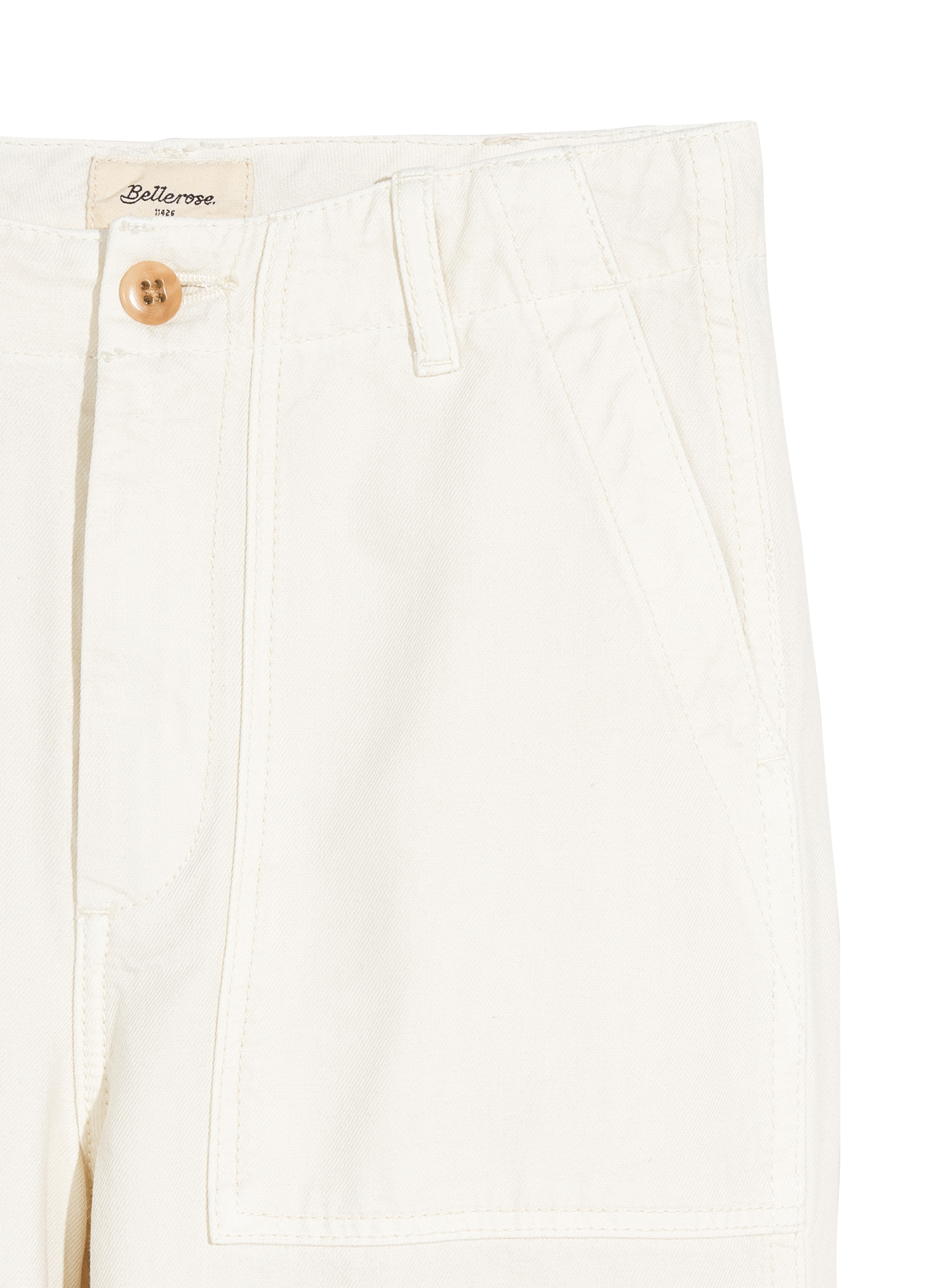 PRISCA - Pantalon droit taille haute | Blanc