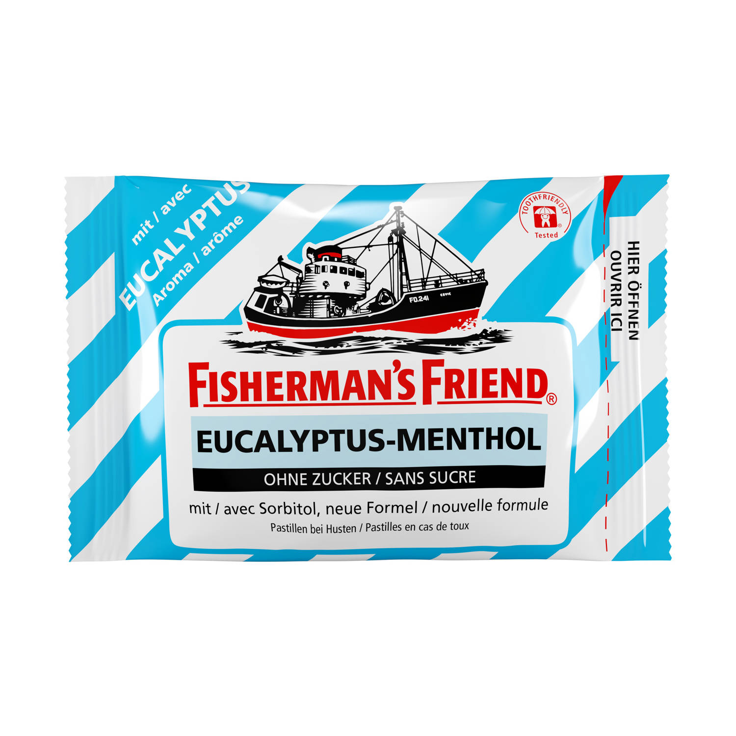 Fisherman's Friend Pastillen Eucalyptus ohne Zucker Btl 25 g<br>25 g, Beutel, Lutschtablette, Eucalyptus ohne Zucker