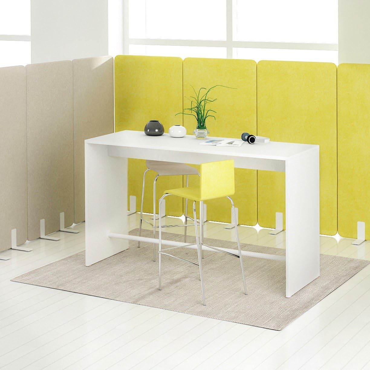 Stehtisch Light 160 x 70 cm groß im edlen Weiß Bartisch Tresentisch Theke