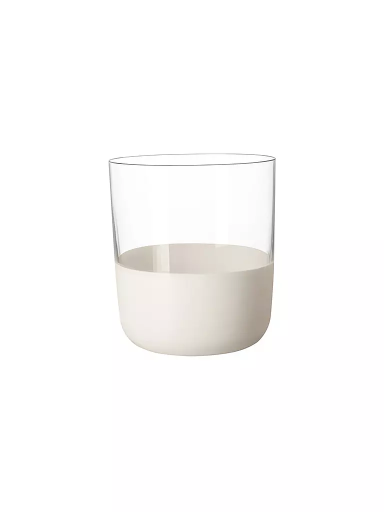 VILLEROY & BOCH Whisky Glas 4er Set MANUFACTURE ROCK BLANC GLAS weiss