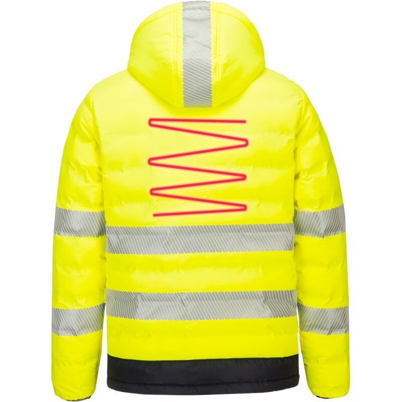 Portwest S548 Doudoune chauffante HV avec capuche