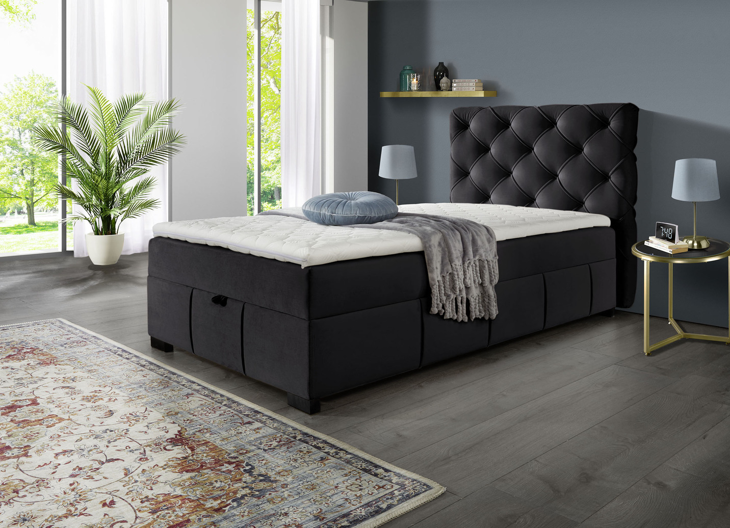 Boxspringbett mit Kaltschaumtopper