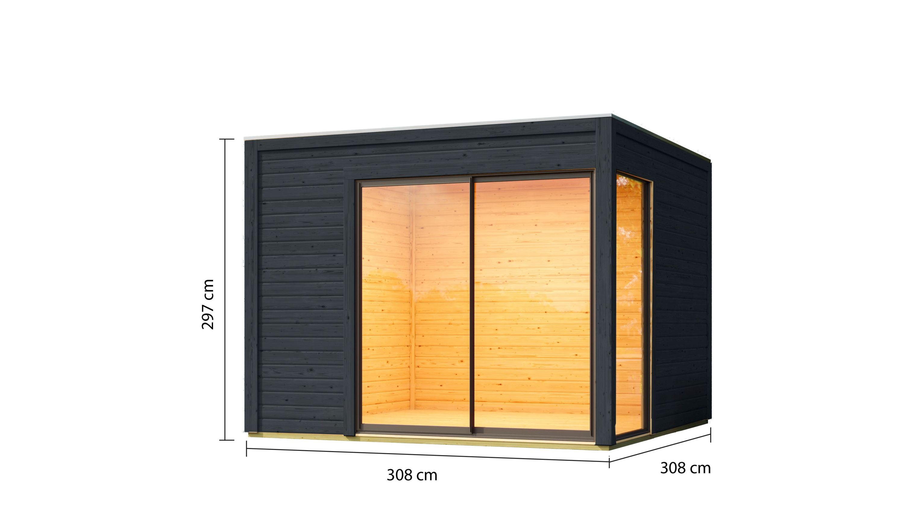 Karibu Gartenhaus Frisco anthrazit