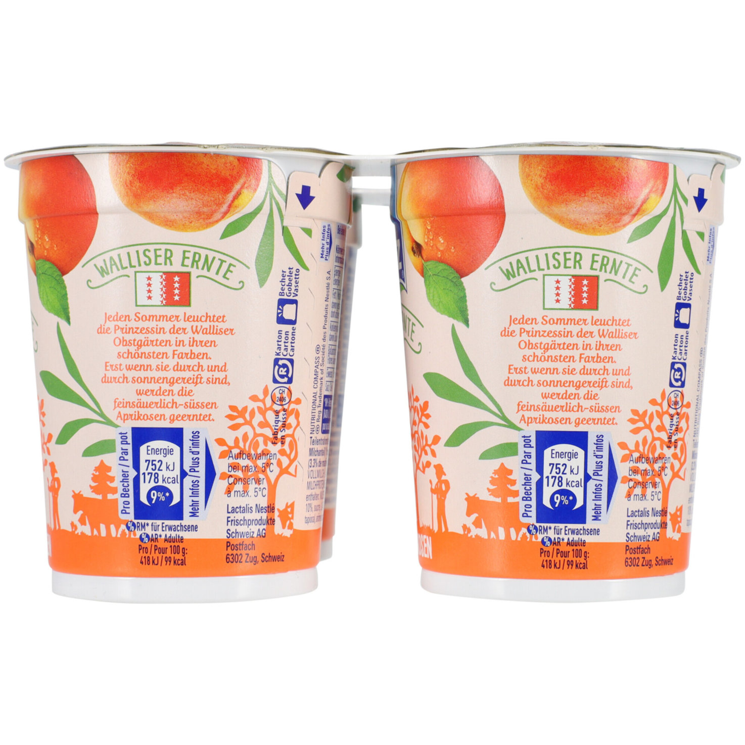 Hirz Joghurt Walliser Aprikosen 4x180g