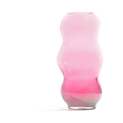 Vase Muse L, Rubinfarben