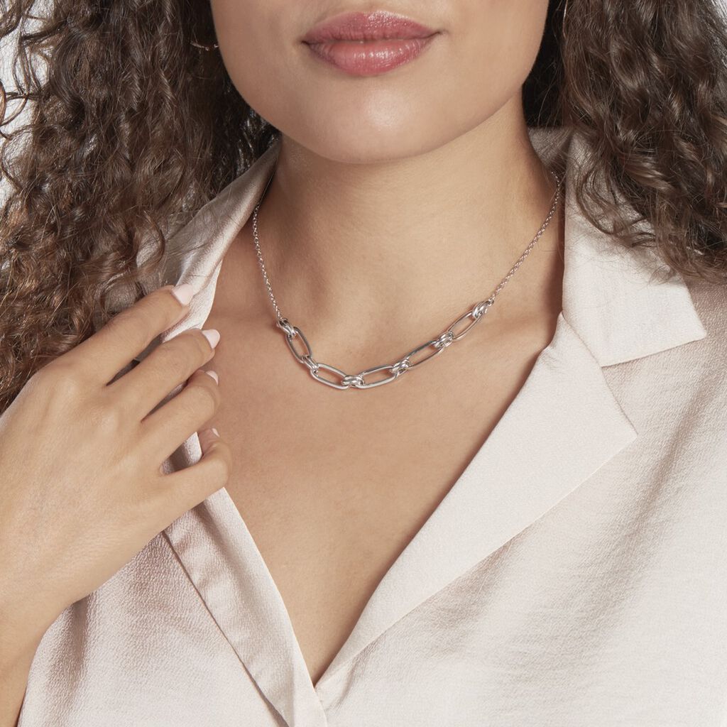Collier Argent Blanc Stan