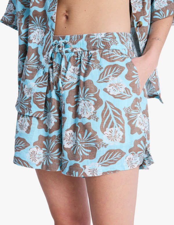 Lekeitio Break High Slub Short de plage Marron Femme