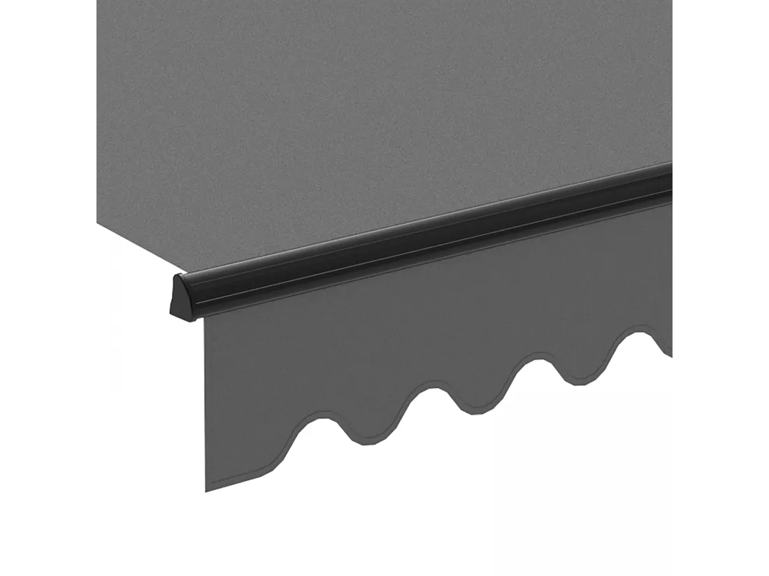 Store banne électrique 4x3m en aluminium anthracite