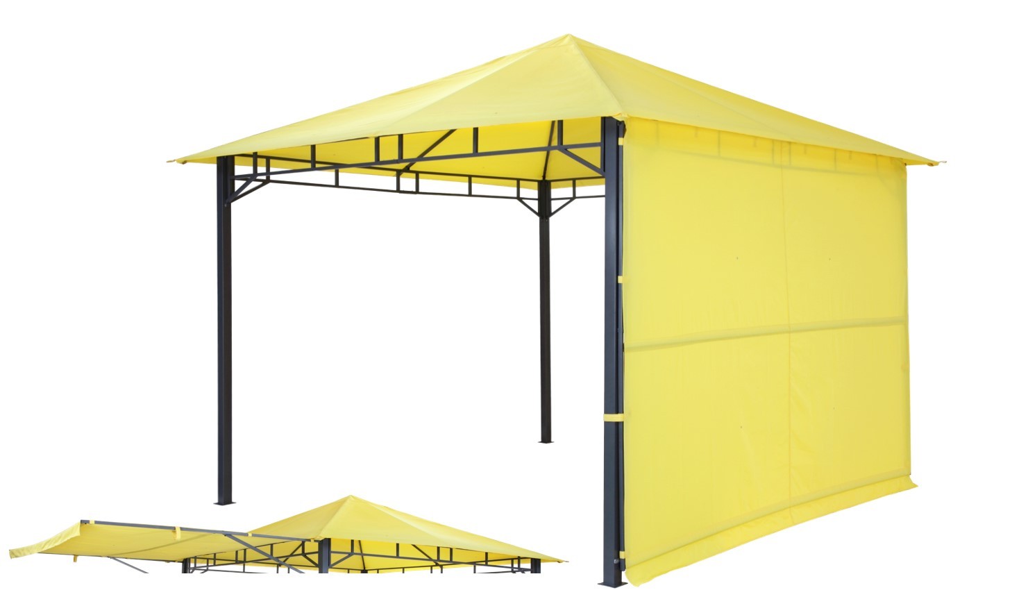 Pavillion + 1 Dach LEHUA - gelb - 300x300 cm