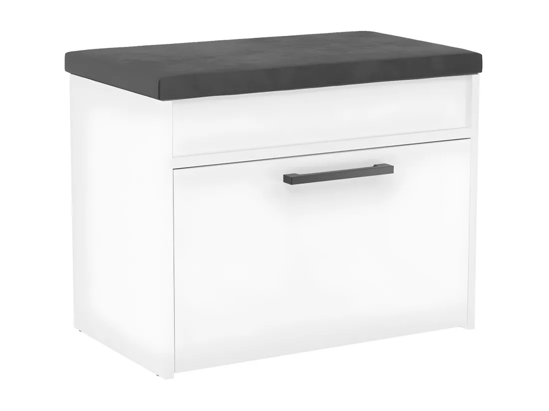 PARMI - Meuble à chaussures style scandinave entrée - 60x35x49 - Banc avec rangement