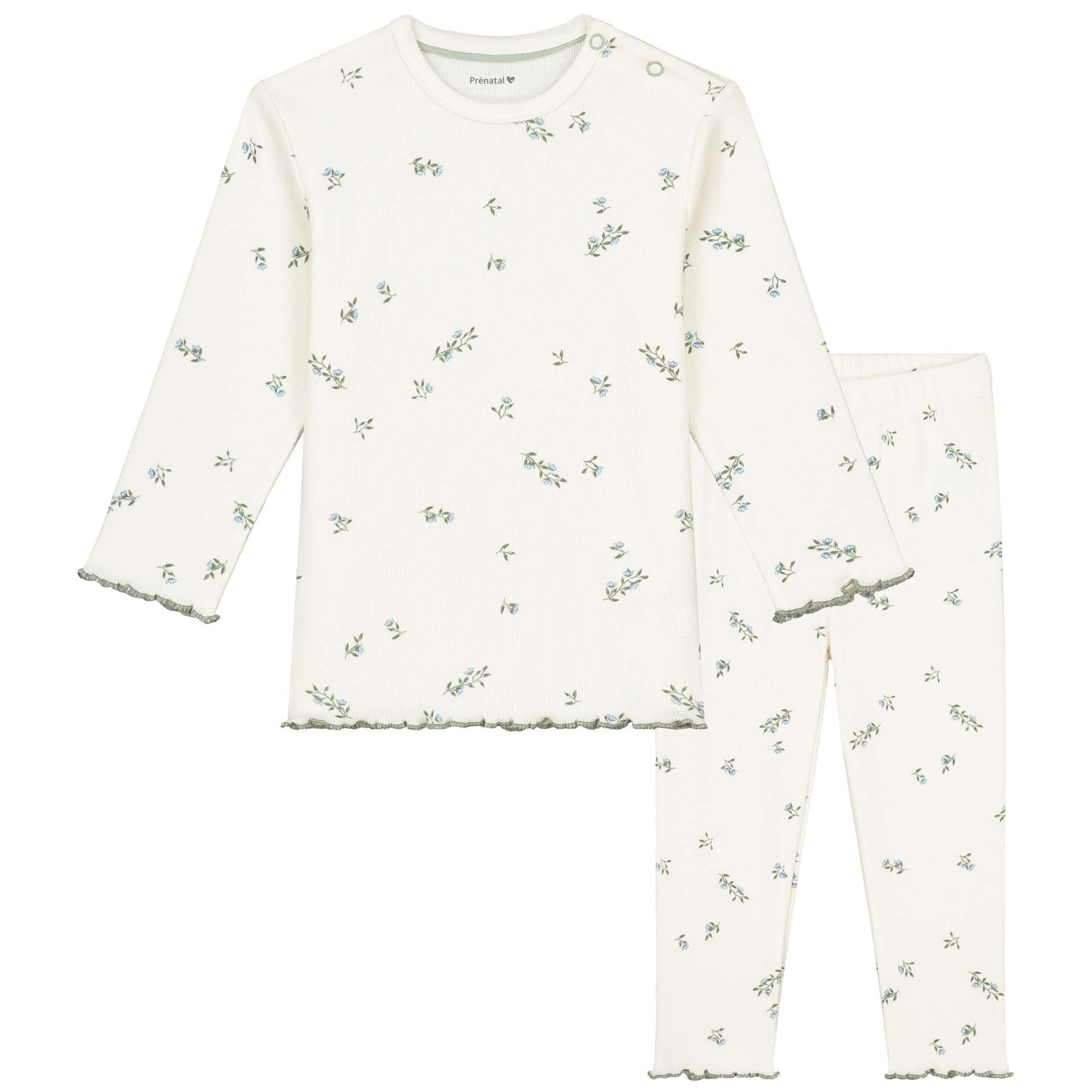 Prénatal peuter pyjama romantic rib wit
