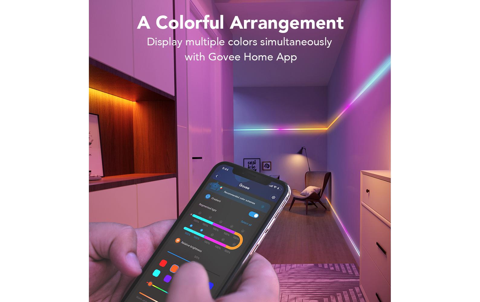 LED Stripe Smart Wi-Fi + Bluetooth, 5 m, RGBICLED-Leuchtstreifen mit Schutzbeschichtung