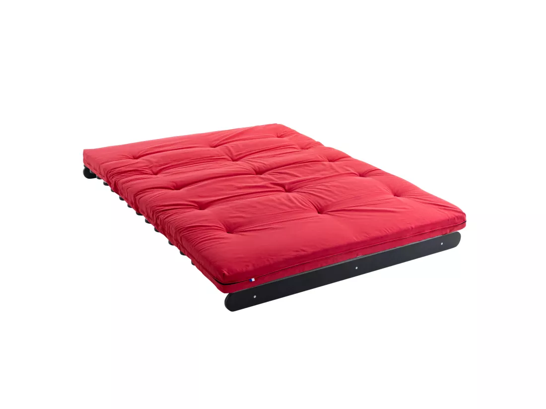 Matelas futon rouge coeur en latex 90x190