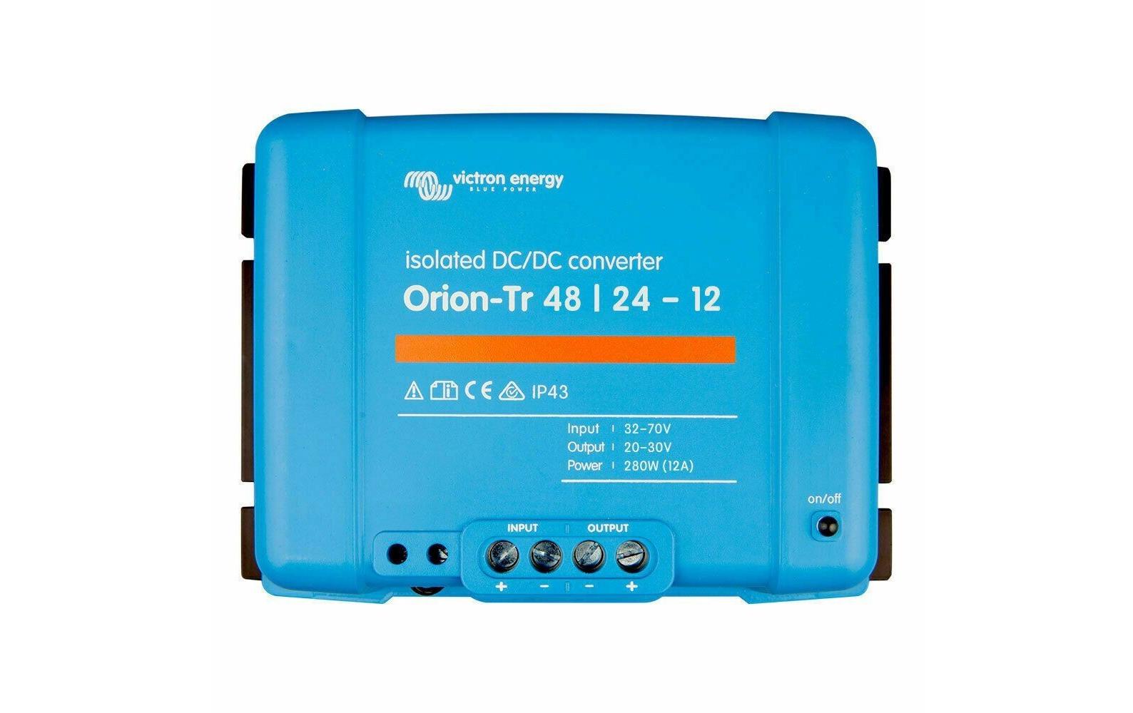 DC/DC Spannungs-Wandler Orion-Tr 48-24 V, 12A 280 W<br>IP43 DC-DC Konverter, isoliert