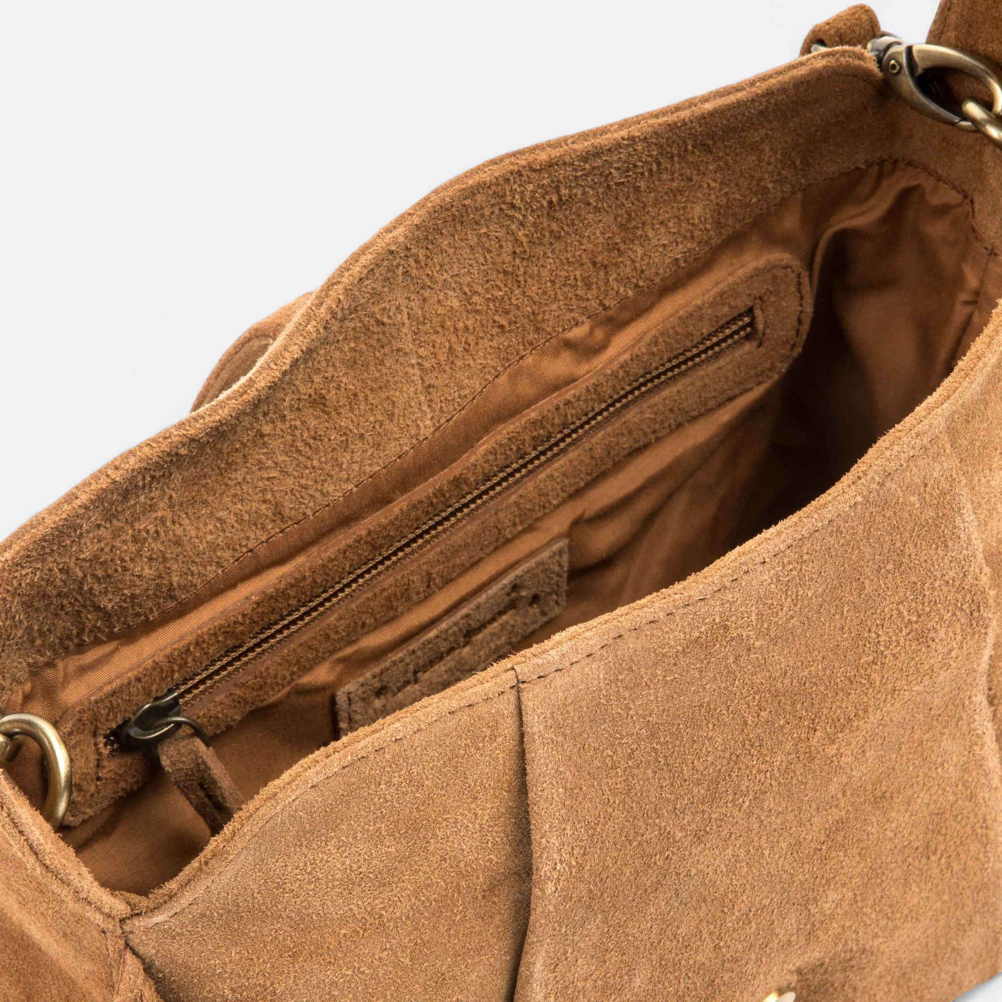 Sac à main en cuir cognac