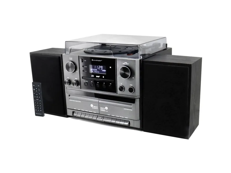 Soundmaster MCD5600SW, Sort, 2 kort, 10 W, DAB , FM, 3,5 mm, Vekselstrøm