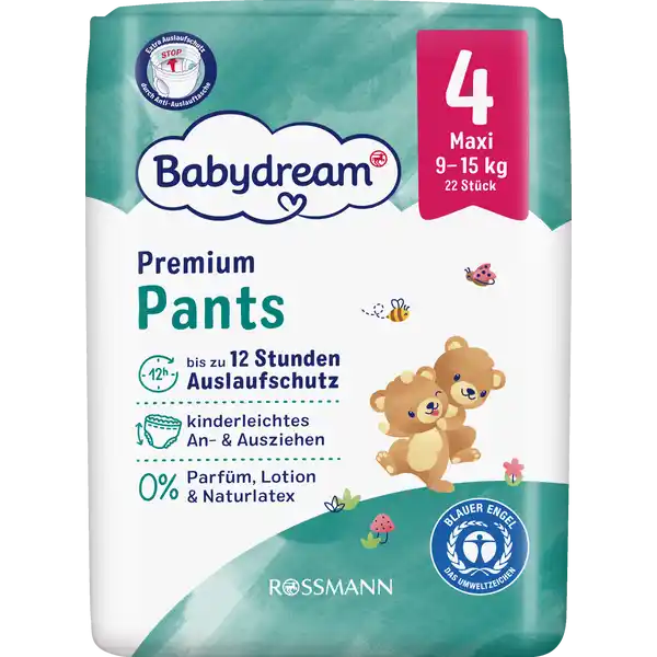 Premium Pants Gr. 4 Maxi, 9-15 Kg, 22 Stück
