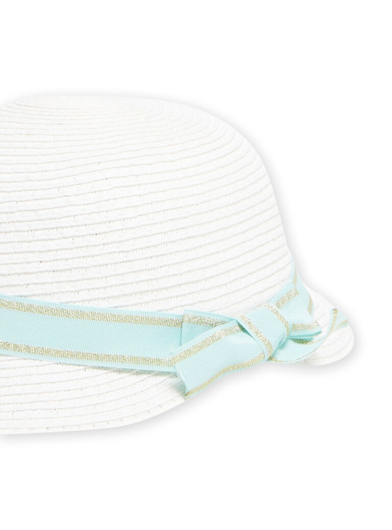 Chapeau blanc enfant fille