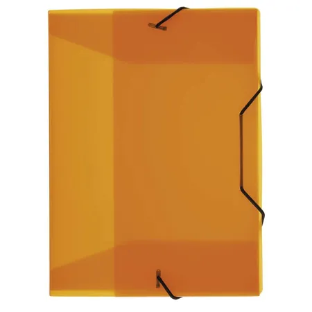 Idena Heftbox A5, Gummizug, PP, transl. orange, Stärke ca. 0,7mm