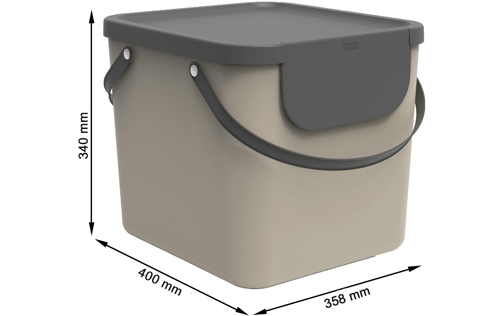 Recyclingbehälter Albula 40 l, Blau/Grau/SchwarzRecyclingbehälter