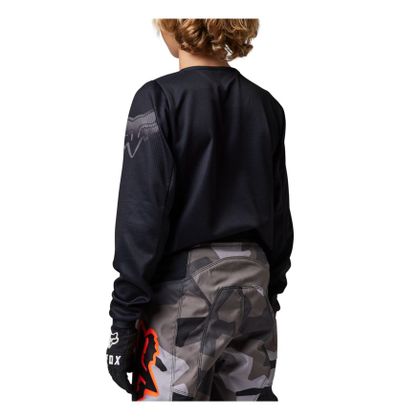 Maillot cross Fox YOUTH 360 BLACKOUT - Noir