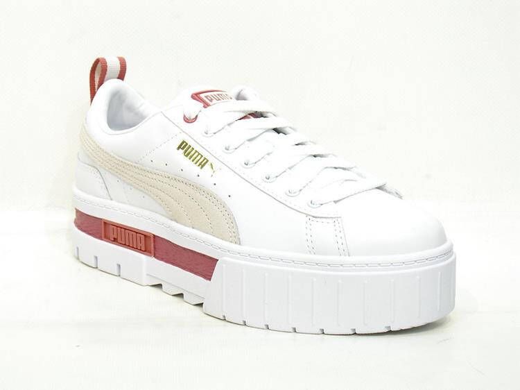 PUMA Mayze Lth Wn Lage sneakers Leren Sneaker Dames Wit