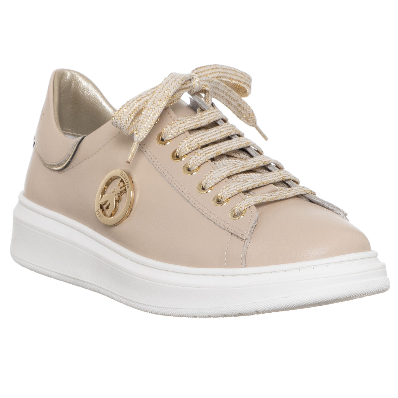 Patrizia Pepe Baskets en Cuir Prisilia beiges