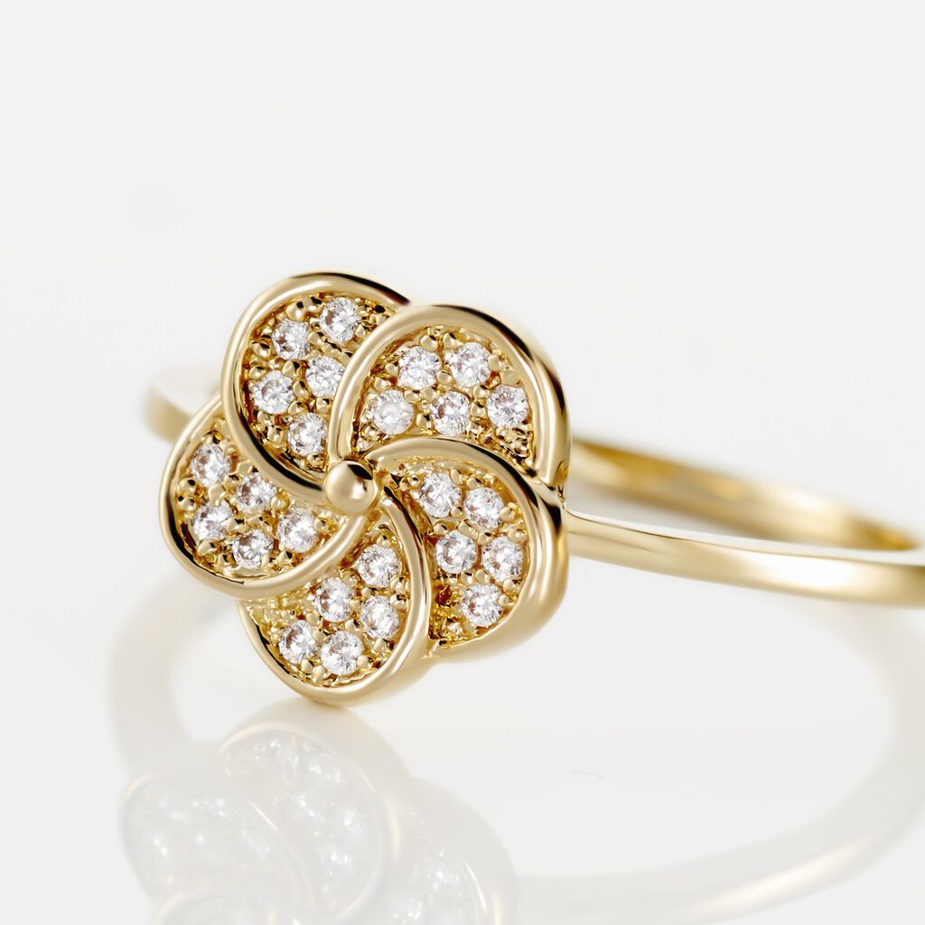 Bague Doroteia Plaqué Or Jaune Oxyde De Zirconium
