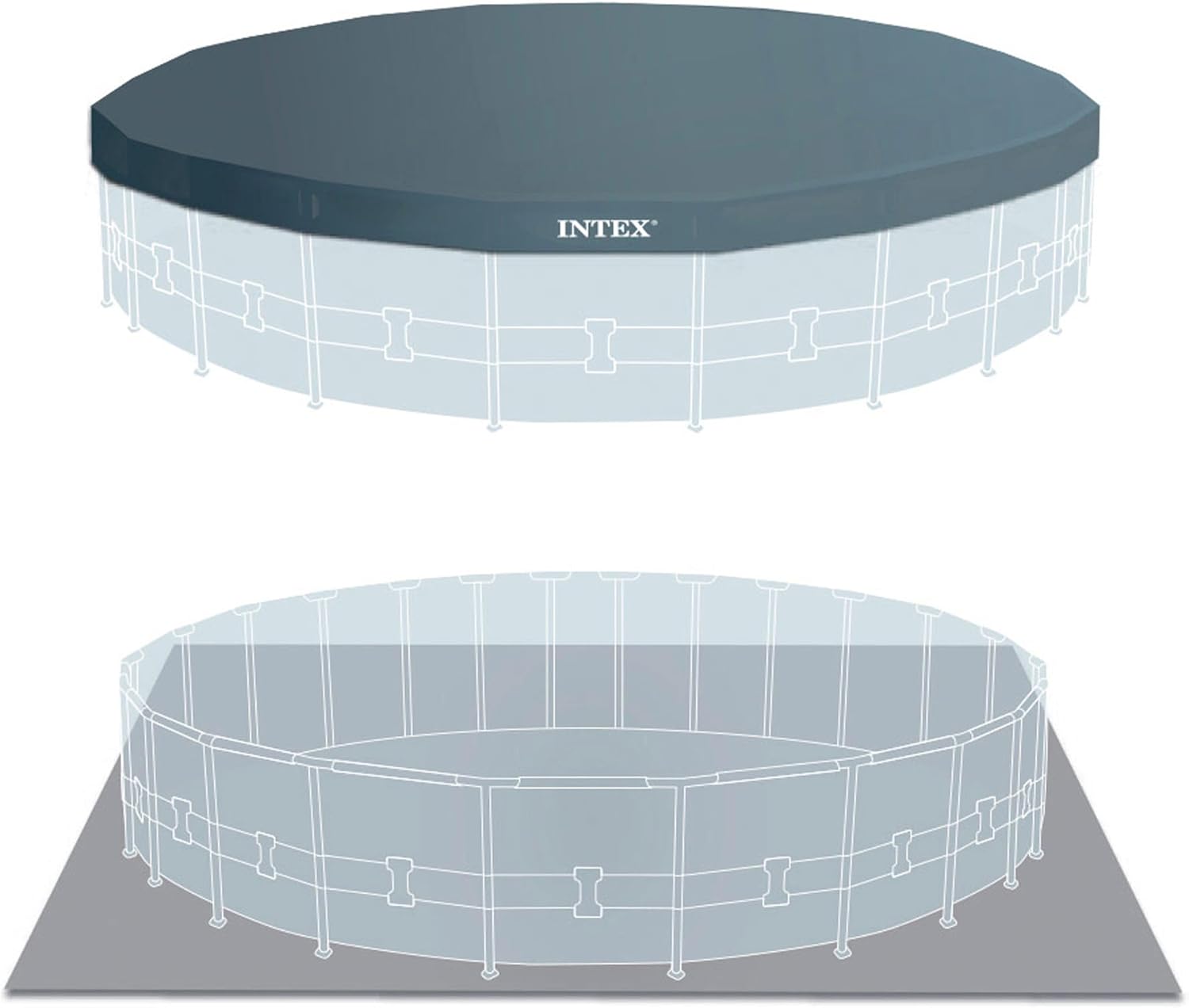 Intex kit Piscine Prism Frame Ronde Tubulaire (ø) 6,10 x (h) 1,32m