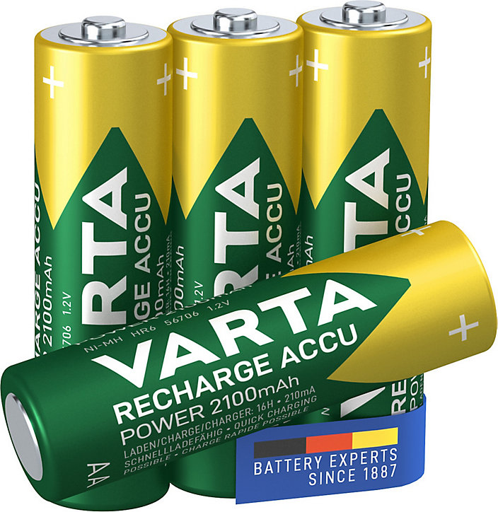Pile rechargeable Ni-MH AA (LR6) Varta, lot de 4