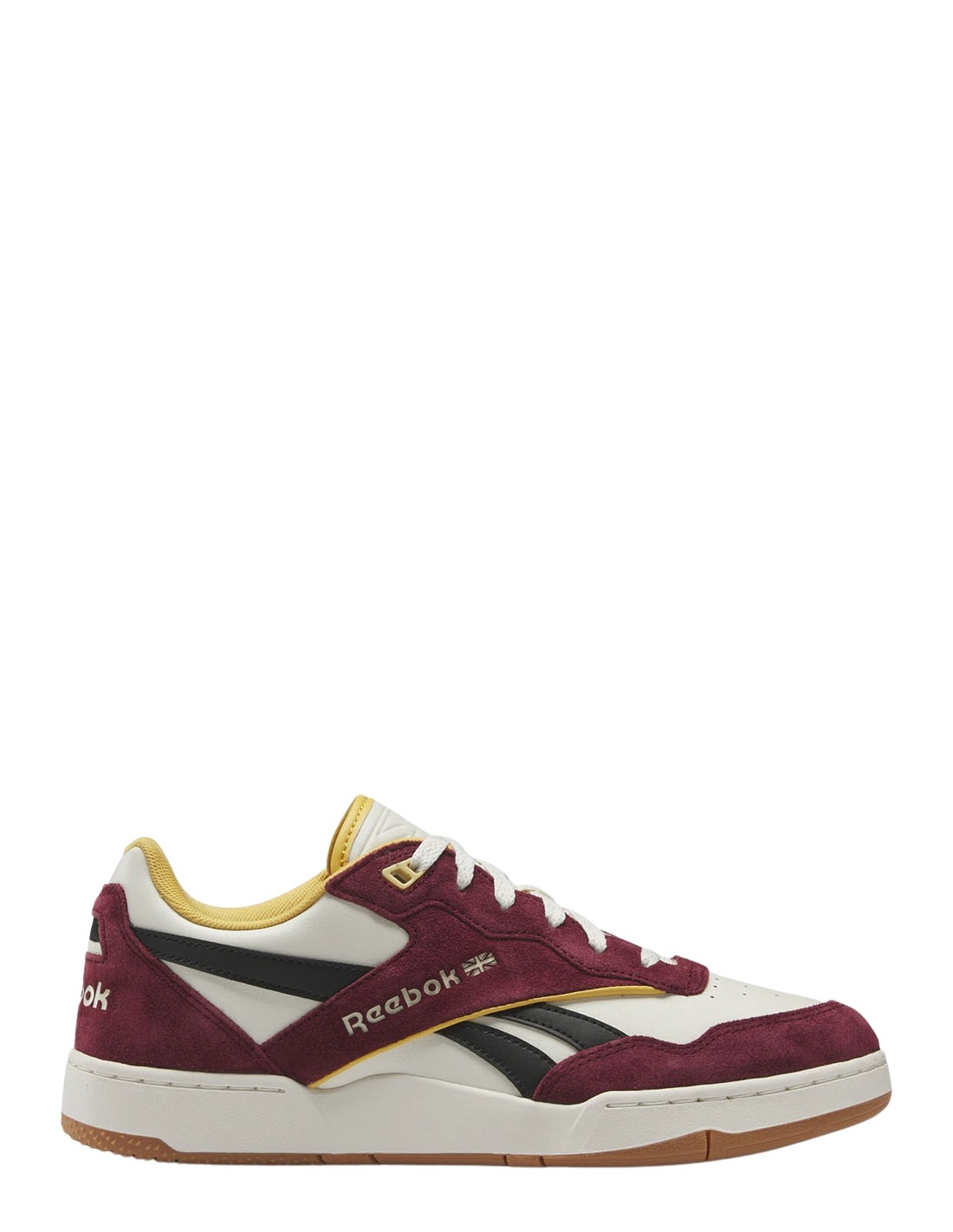 reebok sneakers homme bb 4000 cuir blanc/bordeaux